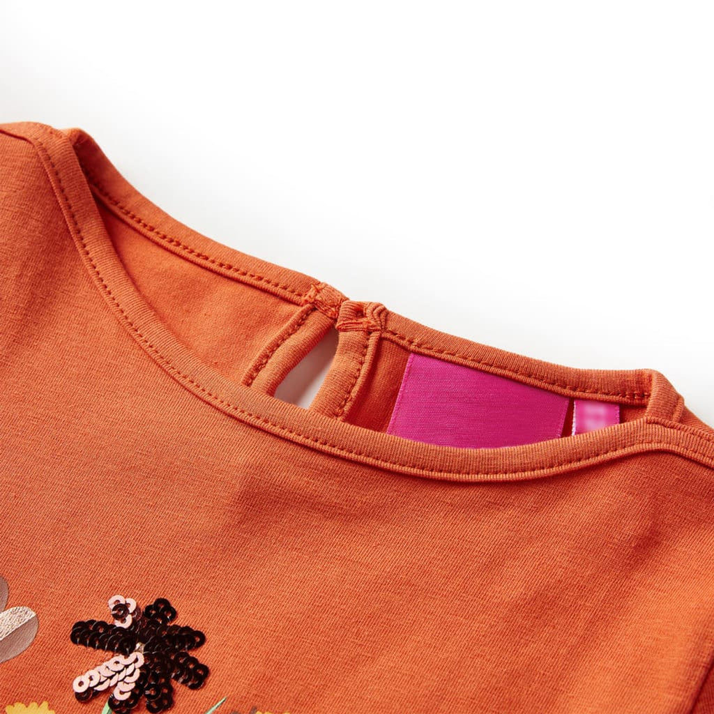 Kids T-Shirt Cotton Burnt Orange 92 Children's Top Kids Clothing Kids Wear