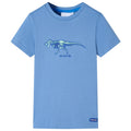 Kids T-Shirt Cotton Medium Blue 128 Children's Top Kids Clothing Kids Wear 128