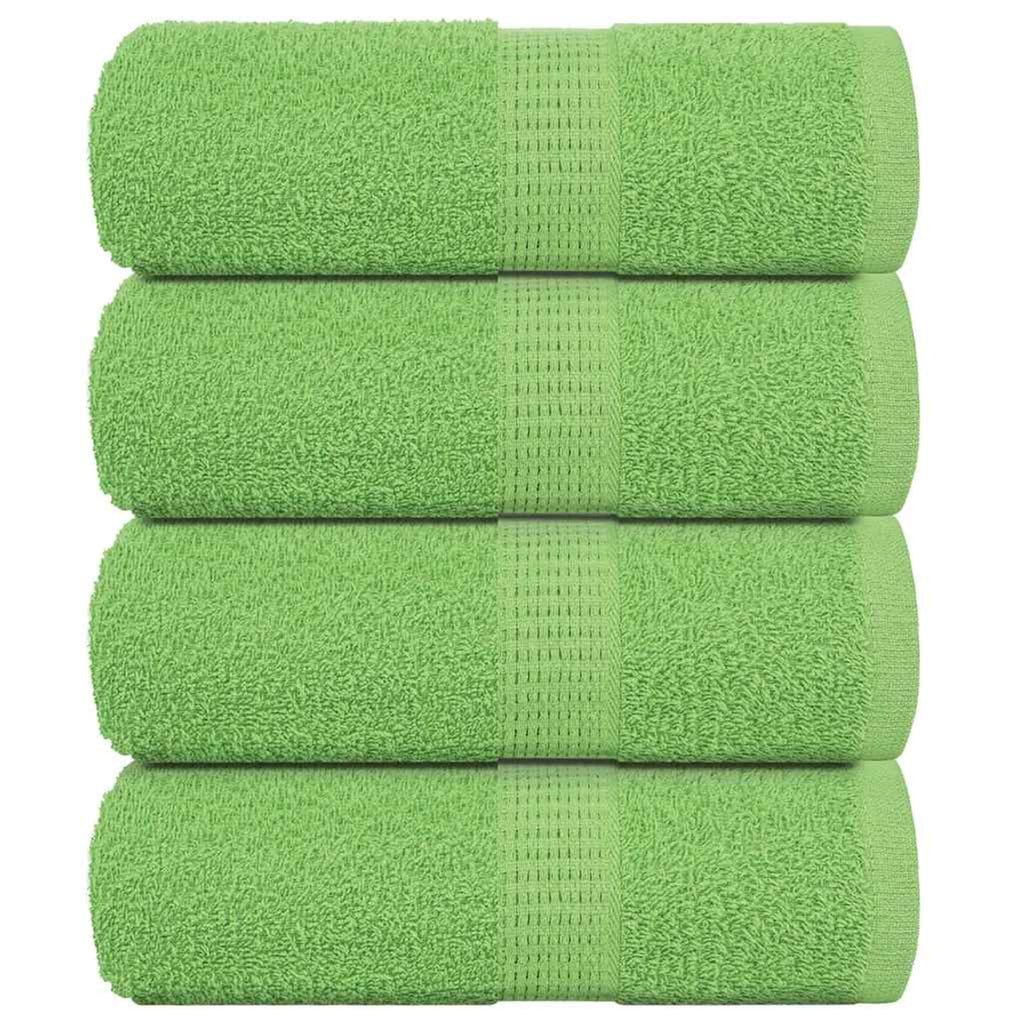 Towel Cotton Apple Green 30 x 30 cm Bathroom Bath Linen Home Towels 4 pcs Wash