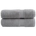 Towel Cotton Grey 100 x 50 cm Bathroom Bath Linen Home Towels 2 pcs Variant 2