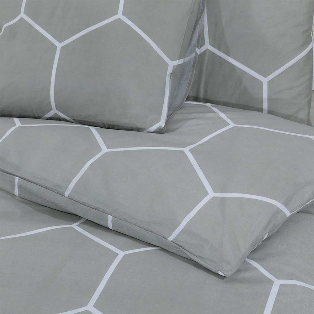 Duvet Cover Cotton Grey 240 x 220 cm Bedding Bed Linen Bedroom Quilt Variant 4