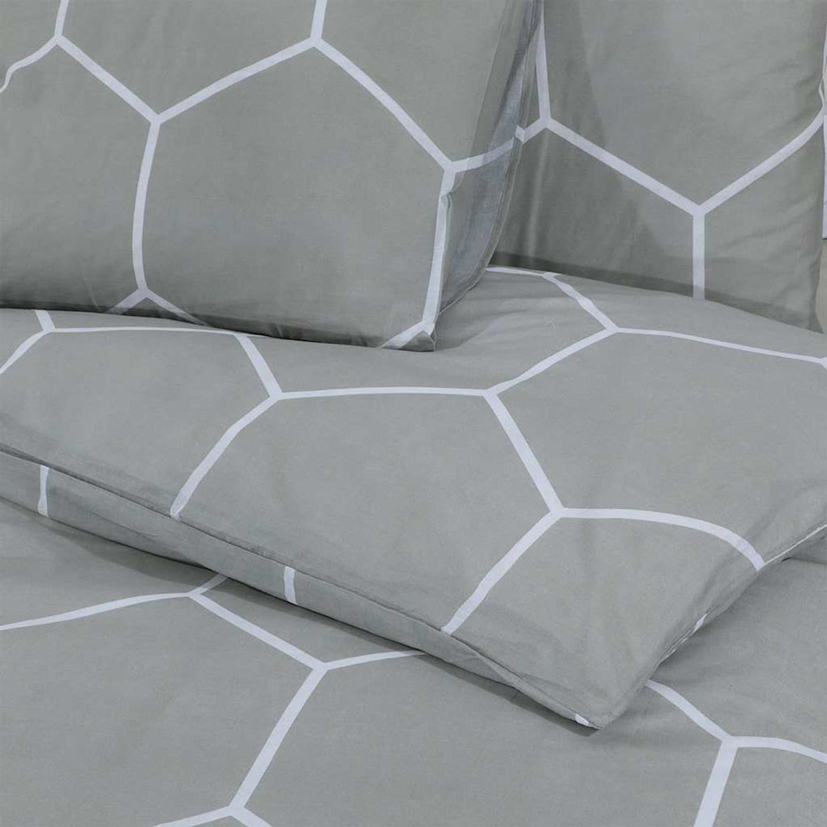 Duvet Cover Cotton Grey 240 x 220 cm Bedding Bed Linen Bedroom Quilt Variant 4