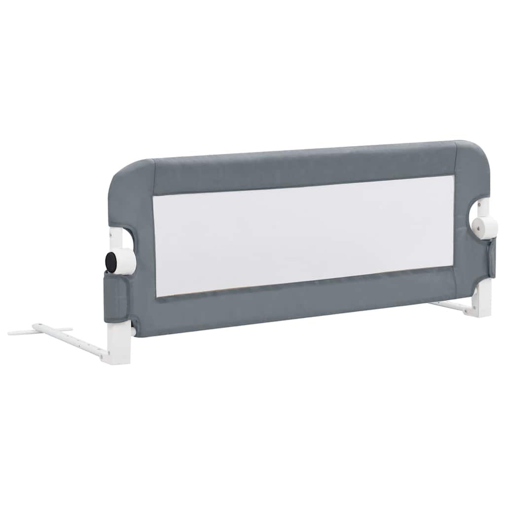 Toddler Safety Bed Rail Polyester Grey 102 x 40.5 x 42 cm Child Bed Guard 5x42cm