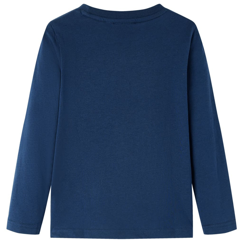 Kids T-Shirt Cotton Navy Blue 104 Children's Top Kids Clothing Kids Wear Long