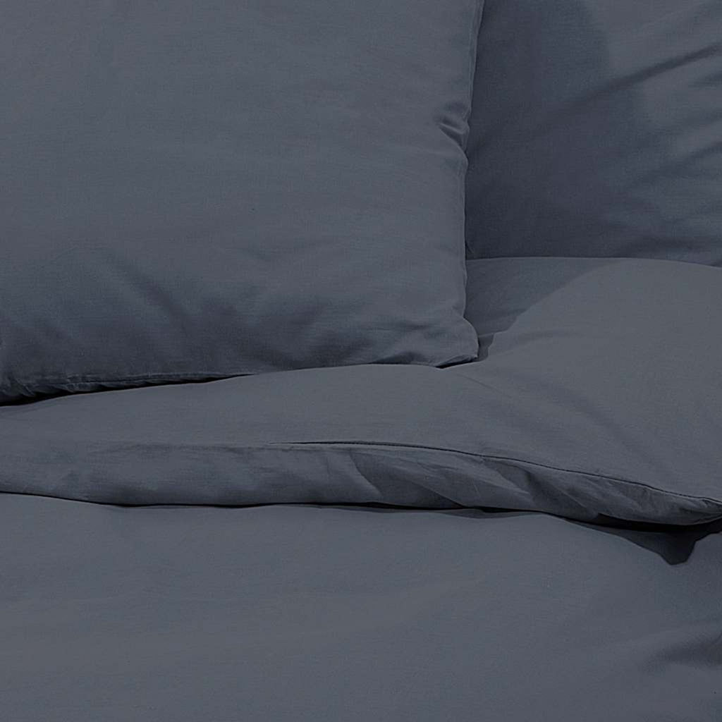Duvet Cover Cotton Anthracite 200 x 135 cm Bedding Bed Linen Bedroom Variant 2