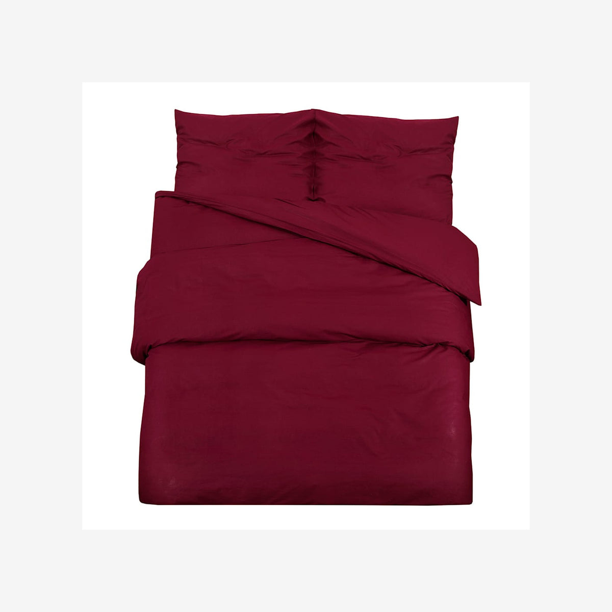 Duvet Cover Cotton Bordeaux 200 x 140 cm Bedding Bed Linen Bedroom Variant 3