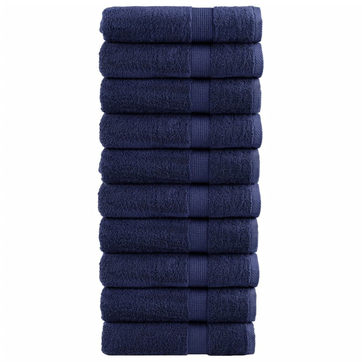 Towel Cotton Navy Blue 100 x 50 cm Bathroom Bath Linen Home Towels Variant 2