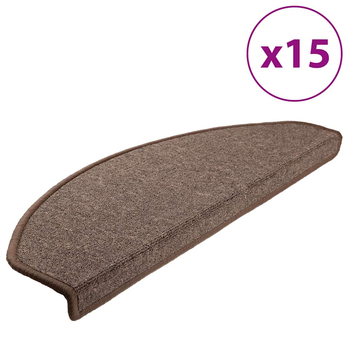 Stair Mats Coffee Needle-Punched Fabric -100% Coffee Brown 65 x 24 x 4 cm 15