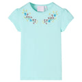 Kids T-Shirt Cotton Light Aqua 128 Children's Top Kids Clothing Kids Variant 4