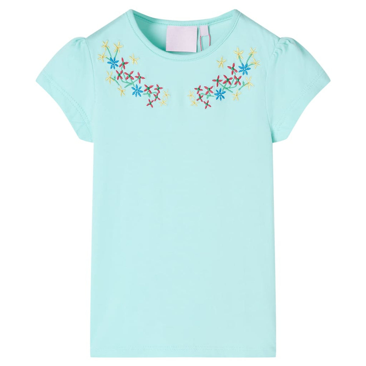 Kids T-Shirt Cotton Light Aqua 128 Children's Top Kids Clothing Kids Variant 4