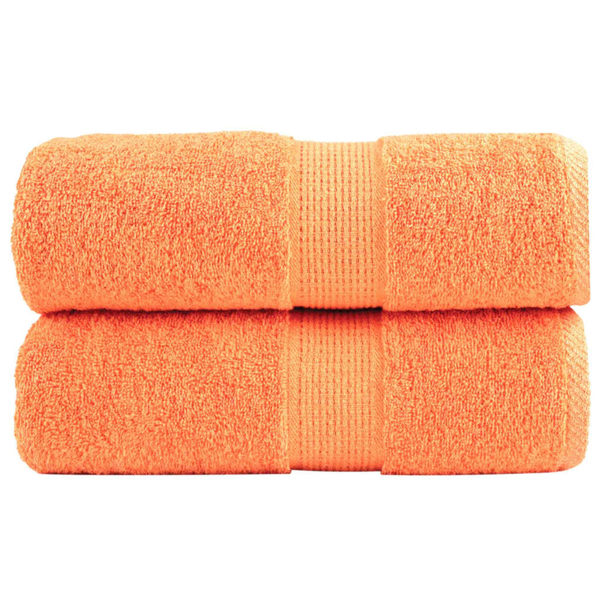 Towel Cotton Orange 30 x 30 cm Bathroom Bath Linen Home Towels 2 pcs Variant 2
