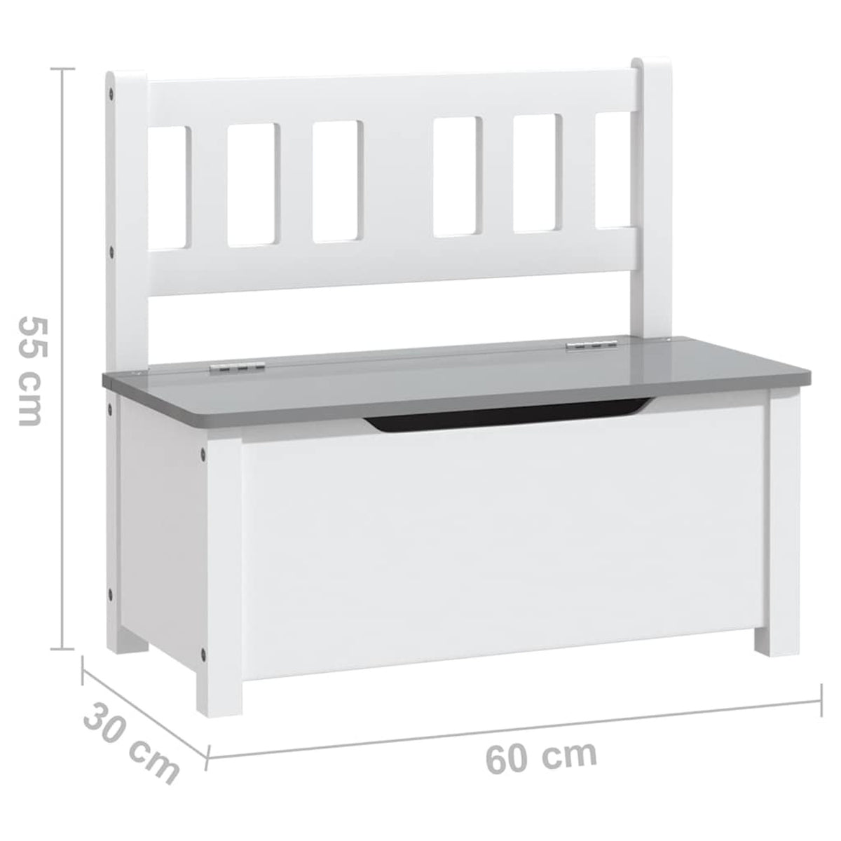 Table Mdf White 60 x 50 x 48 cm Furniture Home Dining Baby Toddler Variant 3