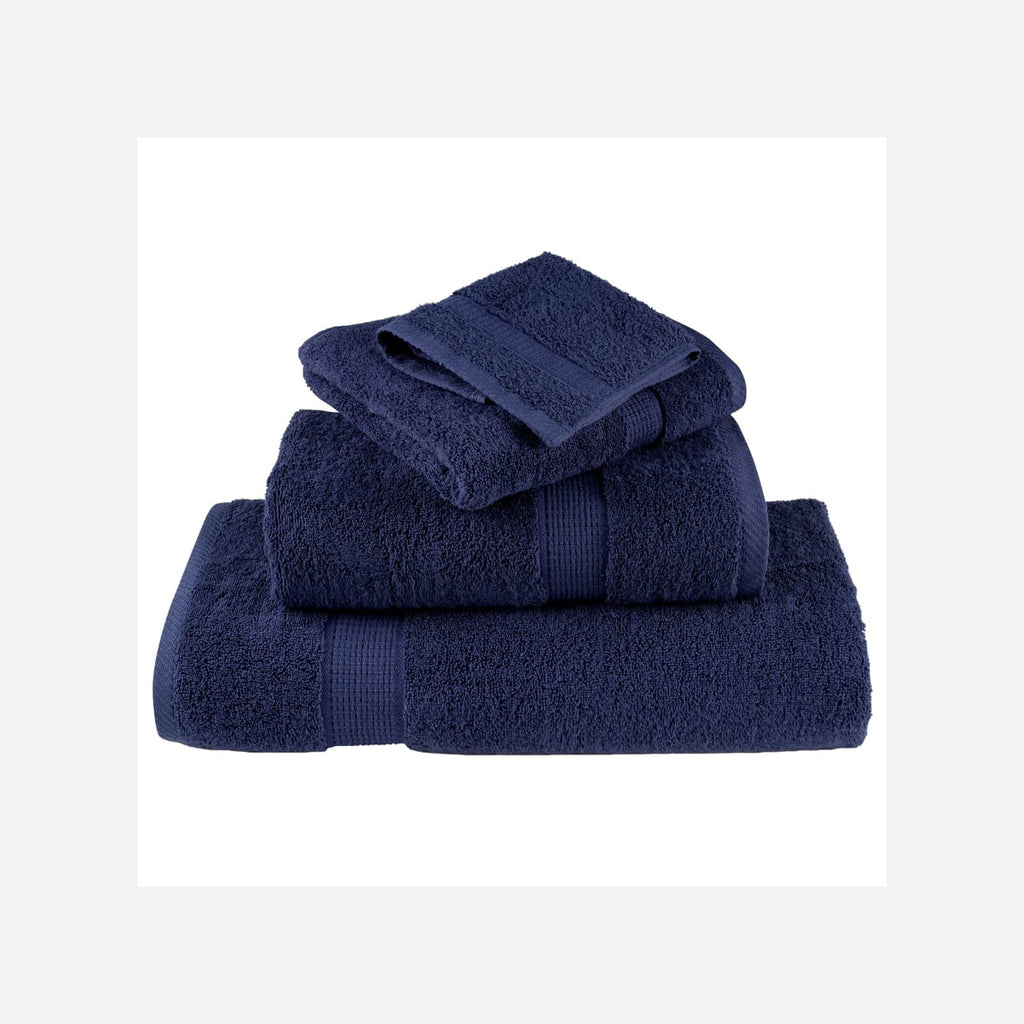Towel Cotton Navy Blue 100 x 50 cm Bathroom Bath Linen Home Towels 4 Variant 2