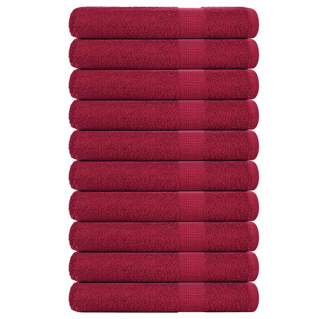 Towel Cotton Bordeaux 200 x 80 cm Bathroom Bath Linen Home Towels 10 pcs Sauna