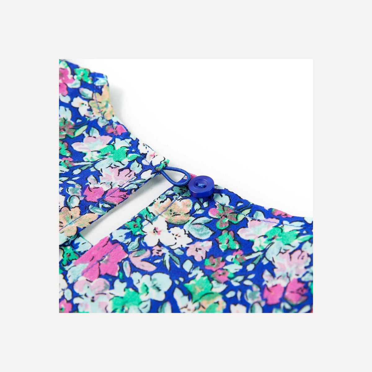 Dress Polyester Cobalt Blue 104 Kids' Dresses Kids' Dresse Kids'Dress Ruffle