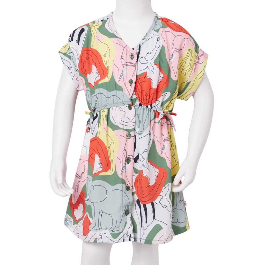 Dress Polyester Green 116 Kids' Dresses Kids' Dresse Kids'Dress 116 (suitable