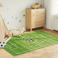 Rug Polyester Green 160 x 0.4 x 230 cm Floor Mat Home Decor Floor Covering