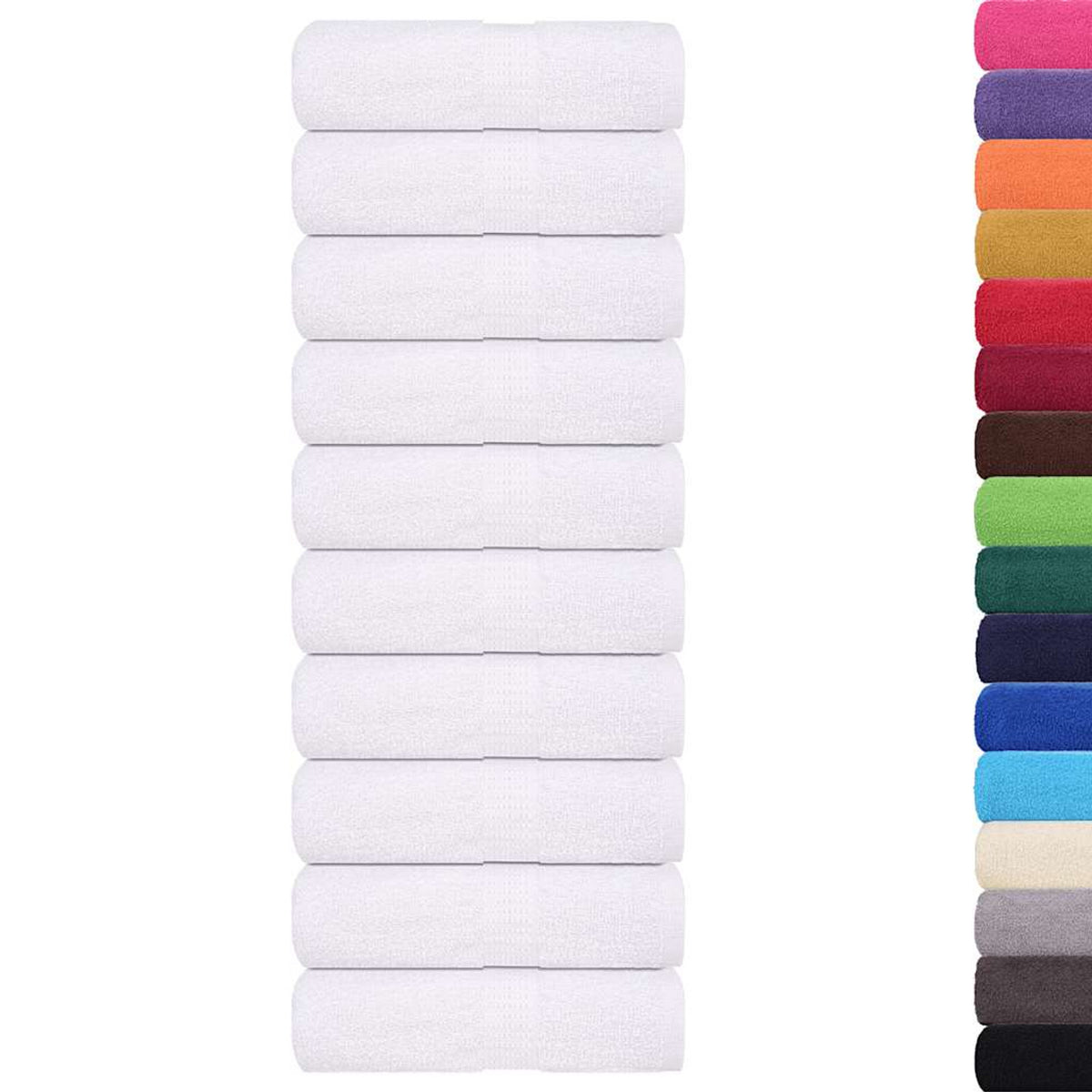 Towel Cotton White 30 x 30 cm Bathroom Bath Linen Home Towels 10 pcs Wash