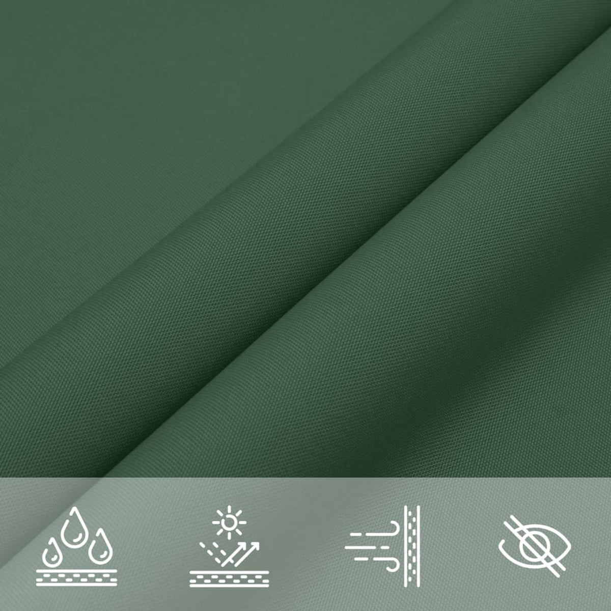 Sunshade Sail Oxford Fabric Dark Green Water Resistant UV Resistant 200 x 300