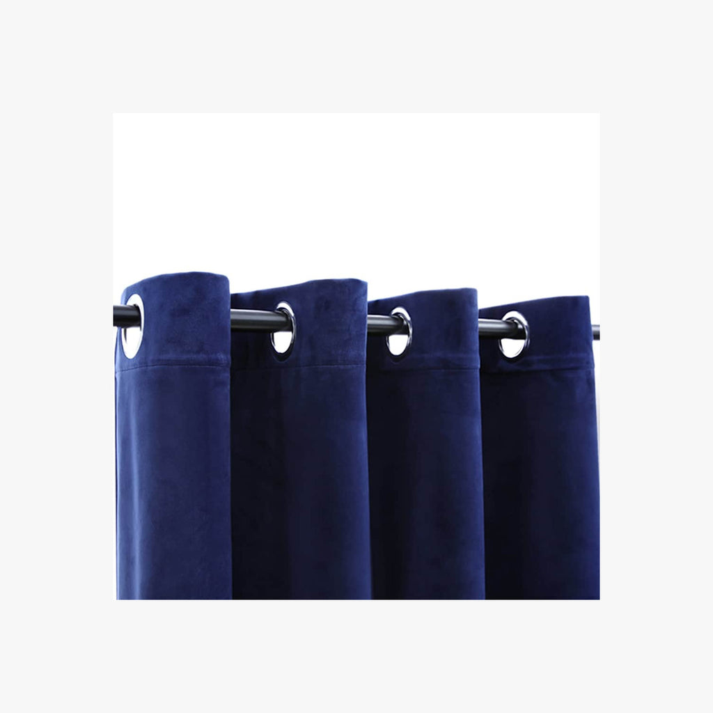 Blackout Curtain Velvet Dark Blue 140 x 175 cm Window Dressing Home