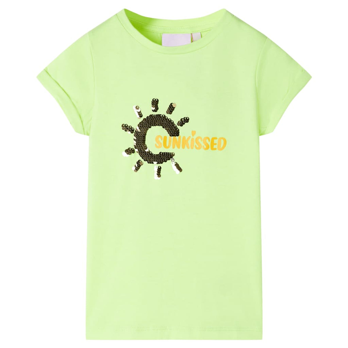 Kids T-Shirt Cotton Neon Yellow 116 Children's Top Kids Clothing Variant 2