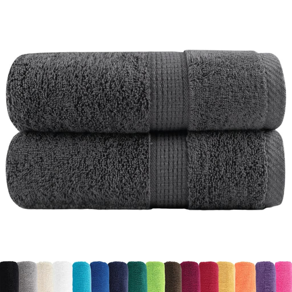 Towel Cotton Anthracite 50 x 30 cm Bathroom Bath Linen Home Towels 2 Variant 2