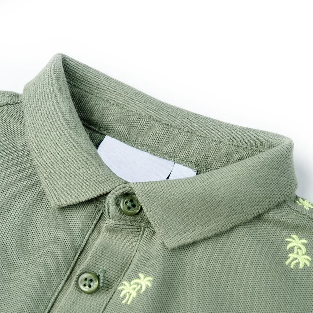 Kids'Polo Shirt Khaki Cotton 140 Kids Clothing Children's Wear Kids' Tops 140