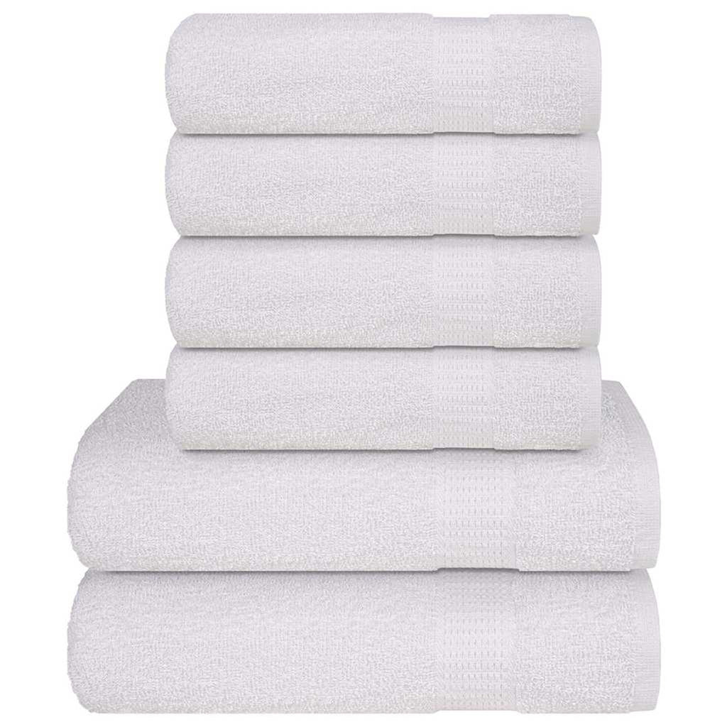Towel Cotton White 50 x 100 cm Bathroom Bath Linen Home Bath Towels & Flannels