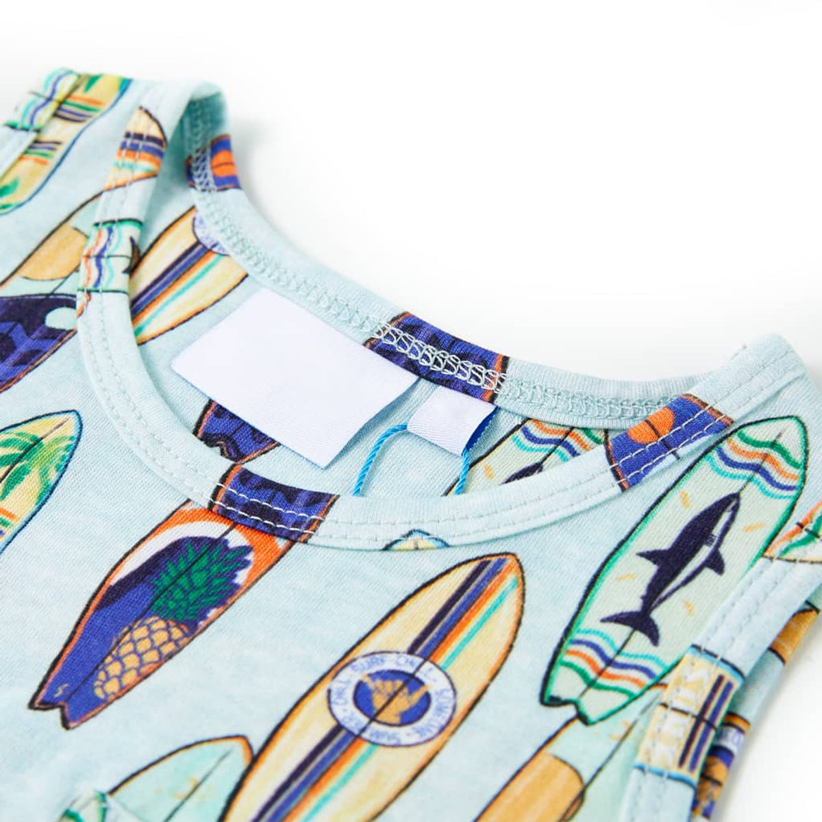 Kids'Tank Top Soft Melange Cotton Soft Blue Melange 128 Kids Variant 2
