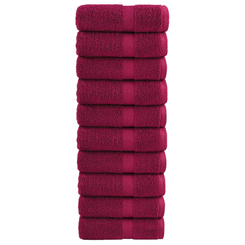 Towel Cotton Bordeaux 50 x 30 cm Bathroom Bath Linen Home Towels 10 Variant 2