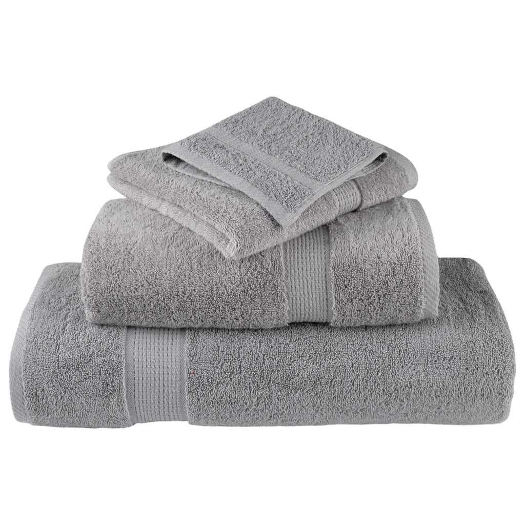 Towel Cotton Grey 100 x 50 cm Bathroom Bath Linen Home Towels 10 pcs Variant 2
