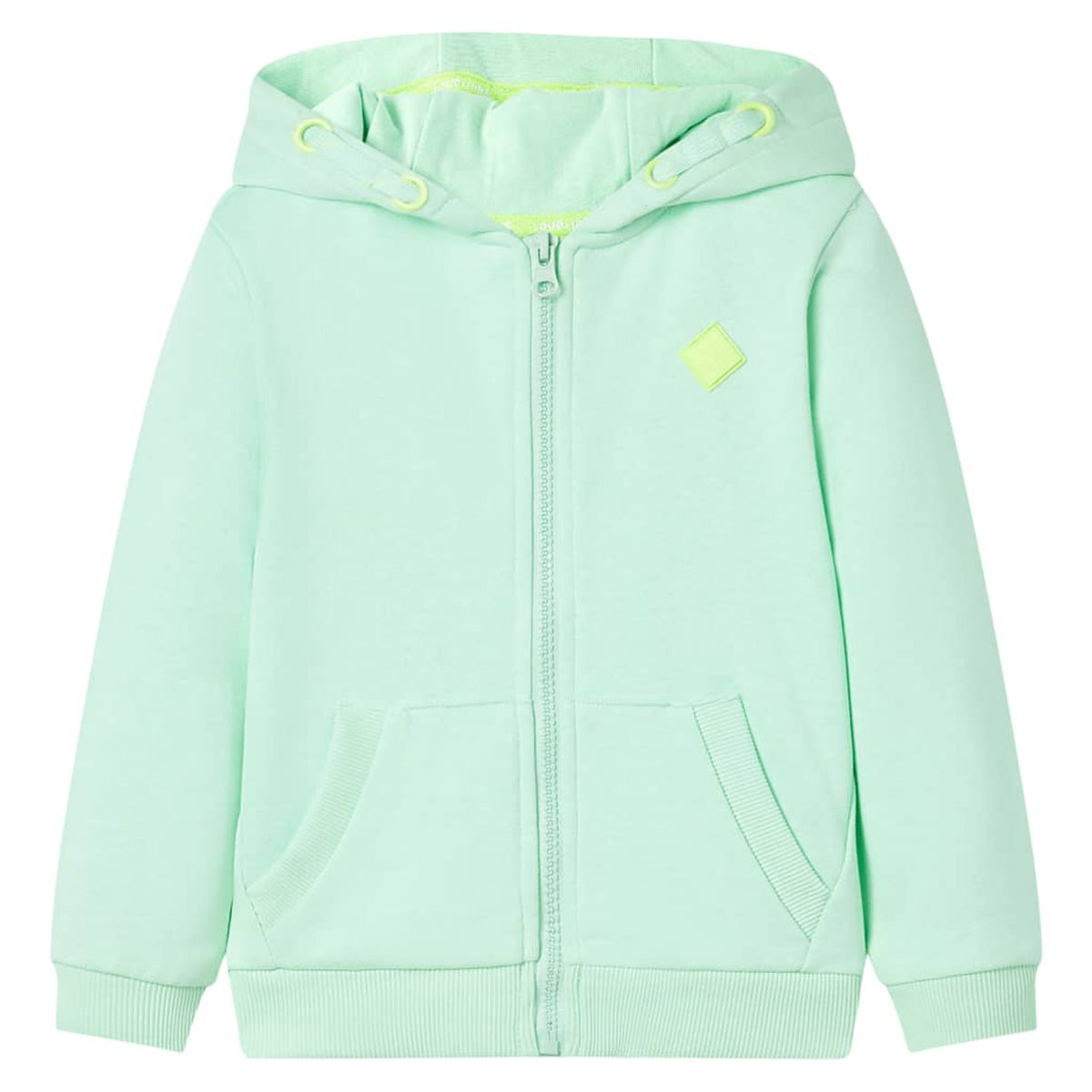 Sweatshirt Cotton Bright Green 116 Kids Clothing Children's Top Kids Wear Zip
