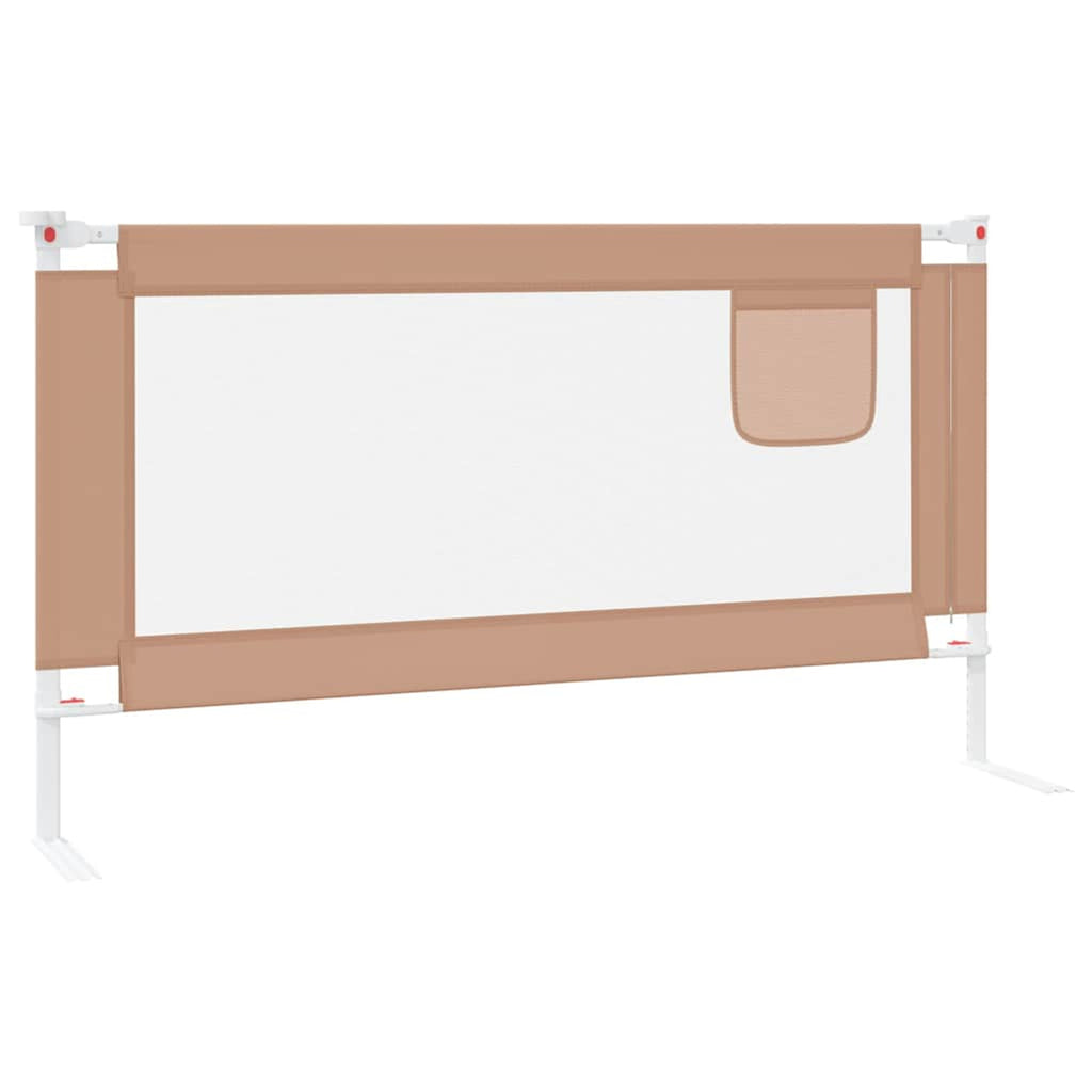 Toddler Safety Bed Rail Fabric (100% Polyester) Taupe 150 x 25 x 95 cm