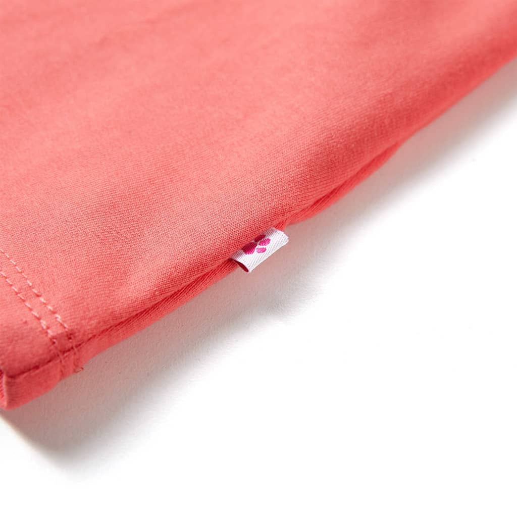 Dress Cotton Coral 104 Kids' Dresses Kids' Dresse Kids'Dress Drawstring 104
