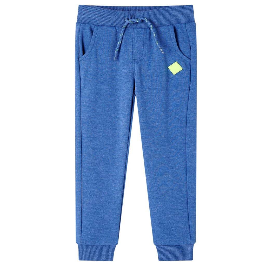 Kids'Sweatpants Melange Cotton Blue Melange 116 Kids' Bottoms Kids' Bottom 116