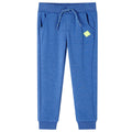Kids'Sweatpants Melange Cotton Blue Melange 116 Kids' Bottoms Kids' Bottom 116