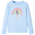 Sweatshirt Cotton Light Blue 128 Kids Clothing Children's Top Kids Wear 128