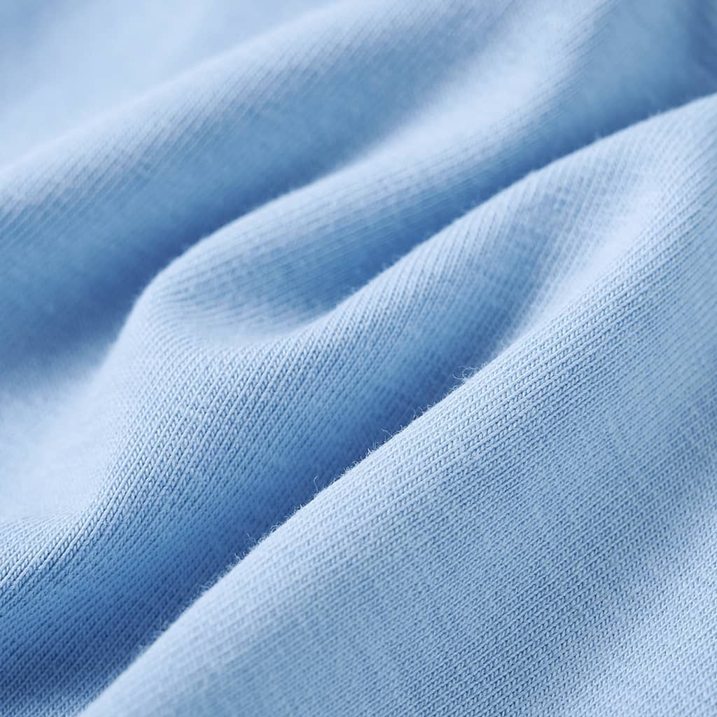 Kids T-Shirt Cotton Light Blue 140 Children's Top Kids Clothing Kids Wear Long