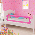 Toddler Safety Bed Rail Polyester Pink 150 x 36.5 x 42 cm Child Bed Guard 5x42cm