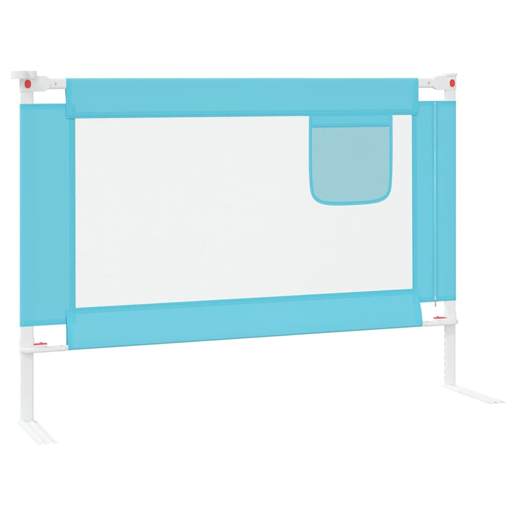 Toddler Safety Bed Rail Fabric (100% Polyester) Blue 90 x 25 x 95 cm Bedguard