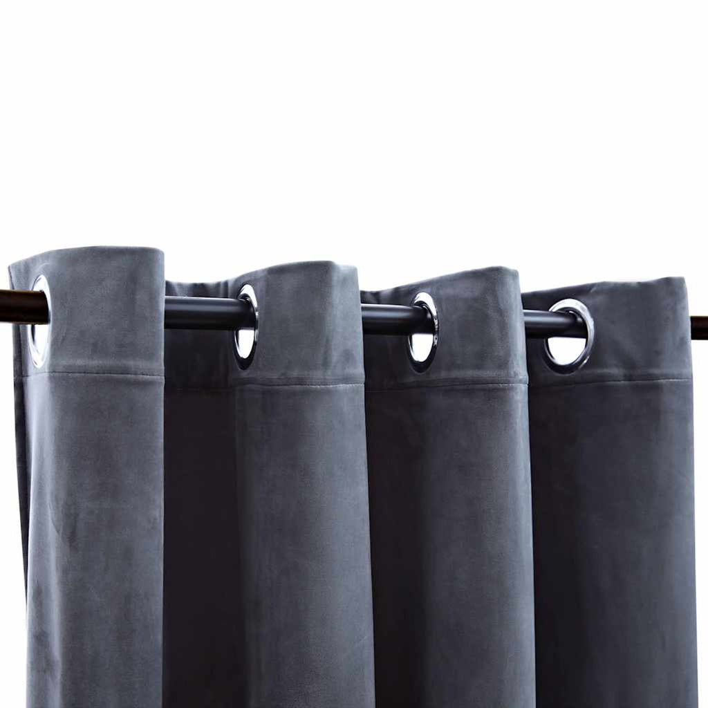 Blackout Curtain Velvet Anthracite 140 x 175 cm Window Dressing Home