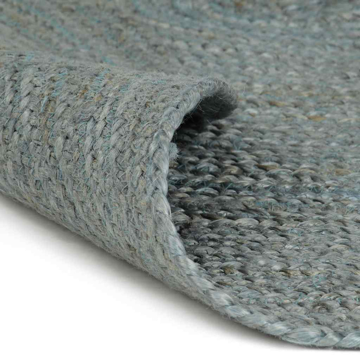 Rug Braided Jute Olive Green 120 x 120 cm Floor Mat Home Decor Floor Covering