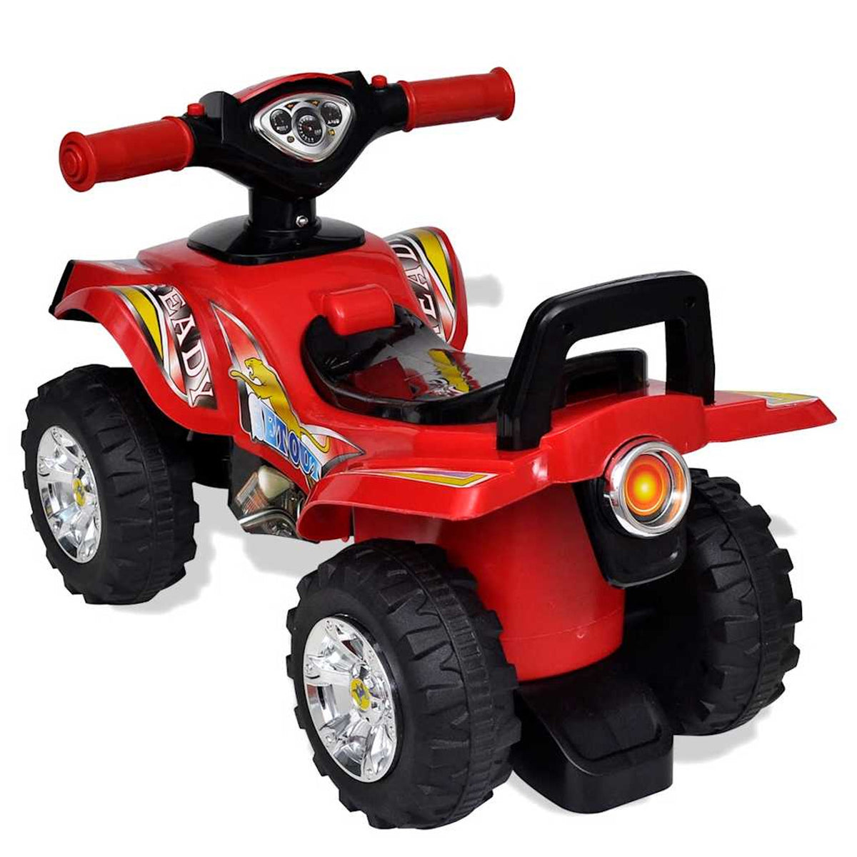 Ride-On Quad Plastic Red With Storage 60 x 38 x 42 cm Kids Toy Ride On Sound