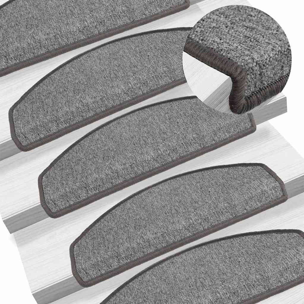 Stair Mats Non-Slip Dark Needle-Punched Fabric -100% Dark Grey Variant 2