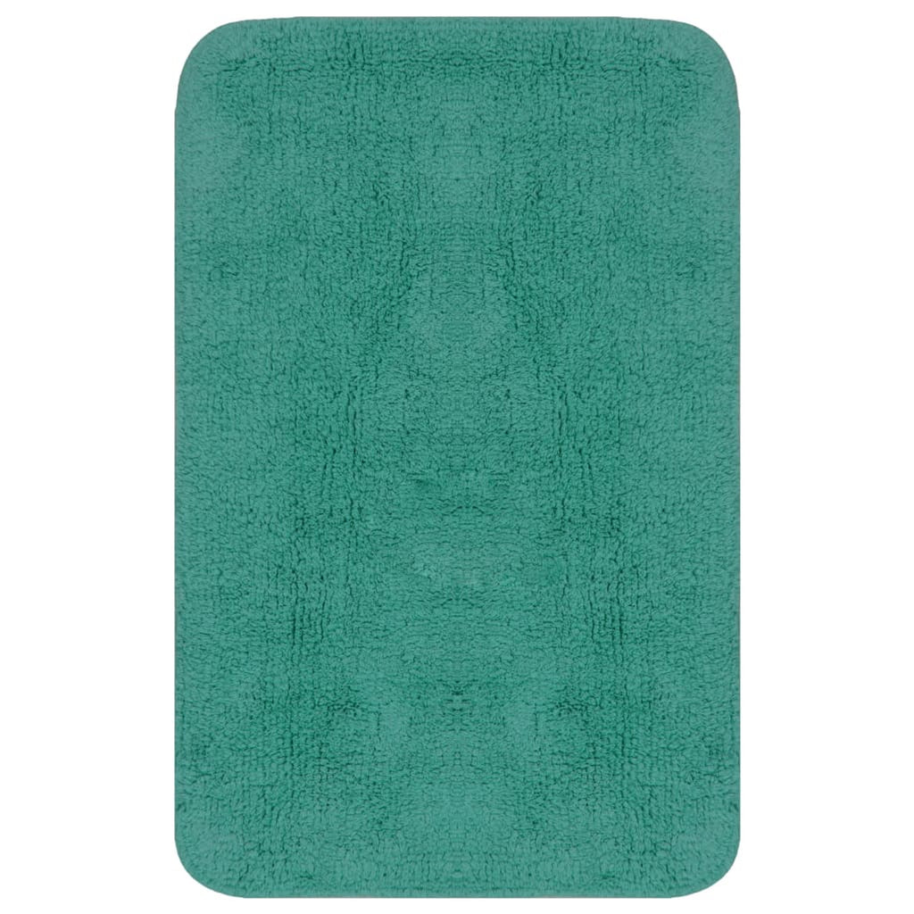Bathroom Mat Turquoise Cotton 93 x 63 cm Floor Mat Home Non Slip Bath Mat