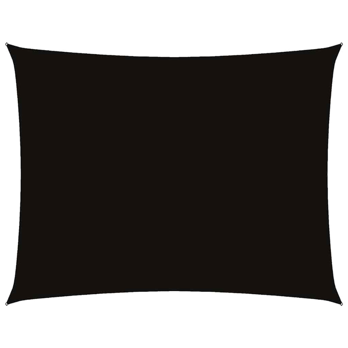 Sunshade Sail Oxford Fabric Black Water Resistant UV Resistant 250 x 400 cm