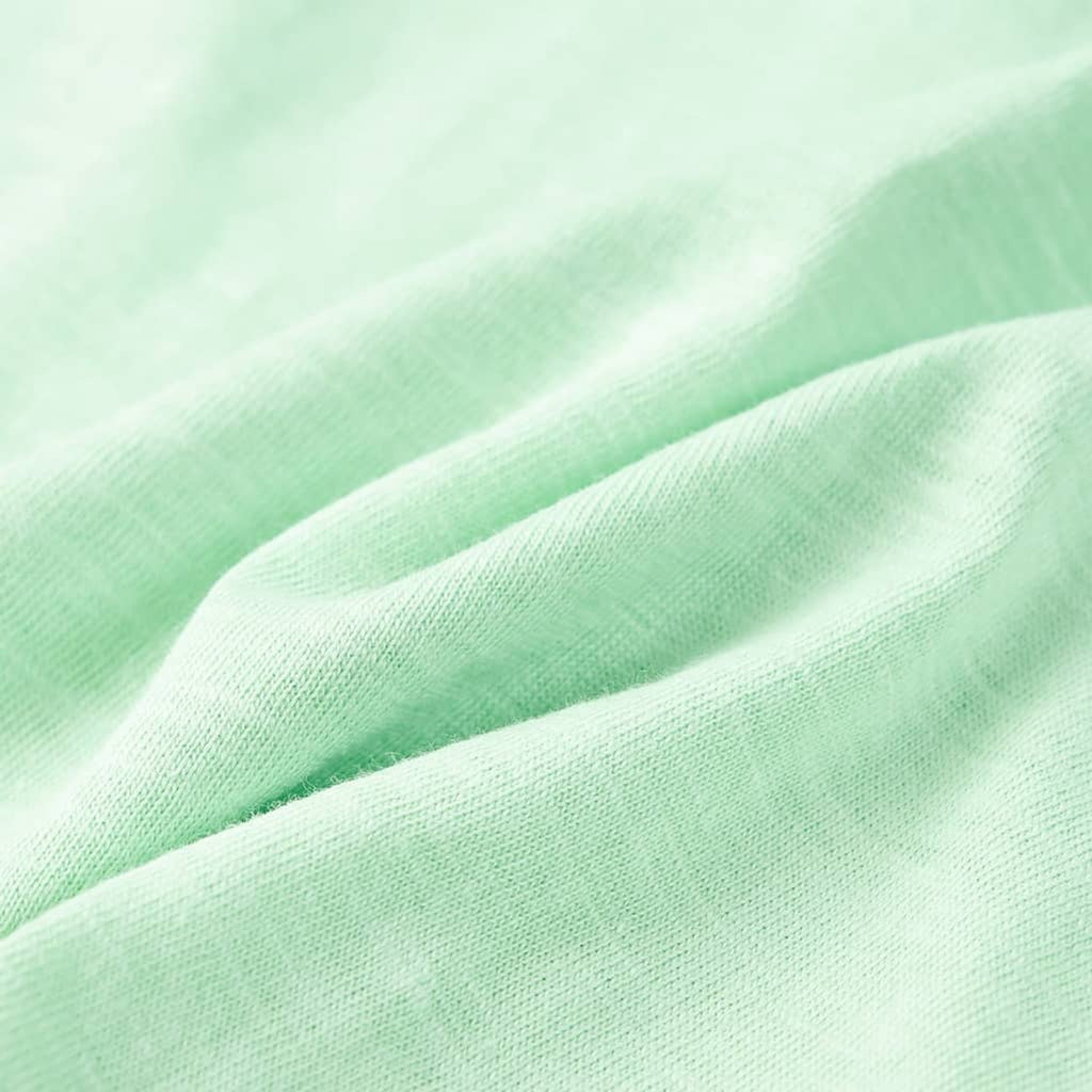 Kids T-Shirt Combed Cotton Light Green 140 Children's Top Kids Clothing 140