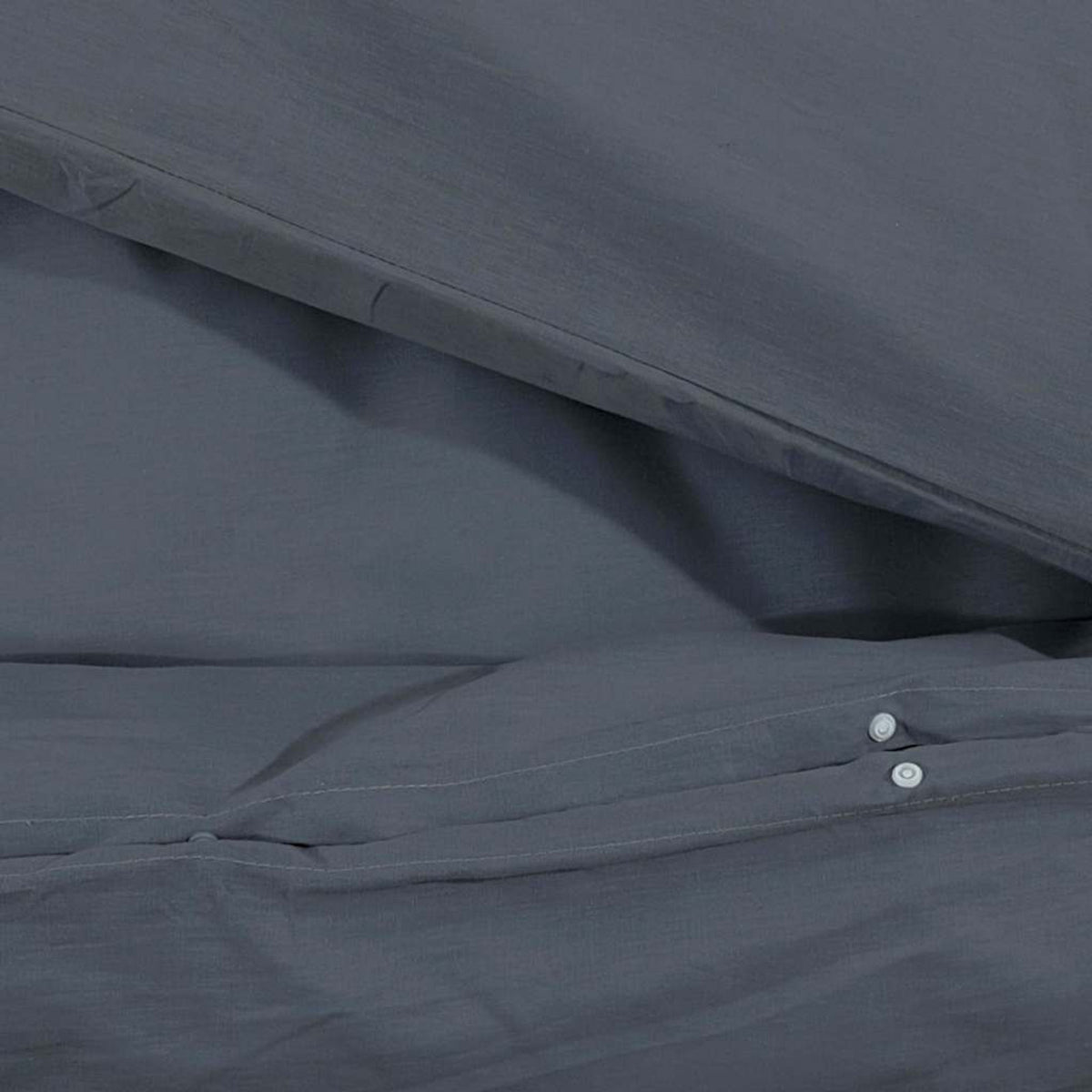 Duvet Cover Cotton Anthracite 220 x 260 cm Bedding Bed Linen Bedroom Quilt