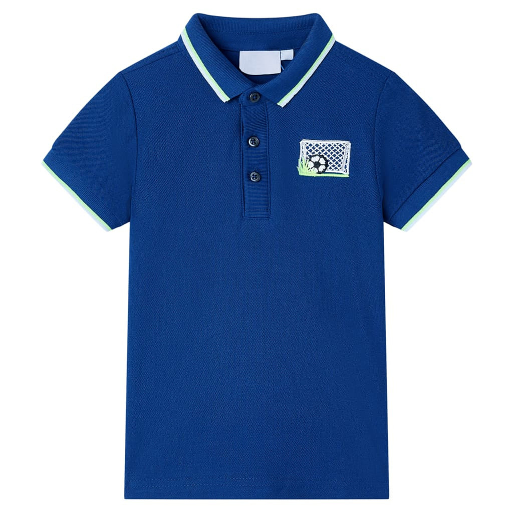 Kids'Polo Shirt Dark Cotton Dark Blue 128 Kids Clothing Children's Variant 3