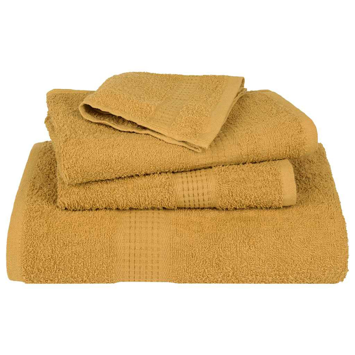 Towel Cotton Gold 50 x 30 cm Bathroom Bath Linen Home Towels 2 pcs Guest 50x30cm